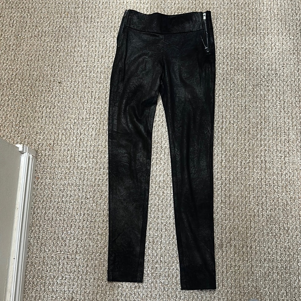 Zara high waisted faux suede leggings